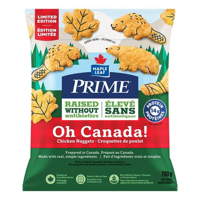 Prime Oh Canada! Chicken Nuggets, Raised Without Antibiotics, 700 g