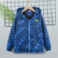 thumbnail image 2 of 2025 3-14Y Boys Spring Windproof Jackets Fleece Lined Baby Jackets Hooded Windbreakers Blue, 2 of 8