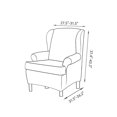 thumbnail image 2 of 2-Piece Wing Back Armchair Covers Wing Sofa Slipcovers Replacement Dark Blue, 2 of 8