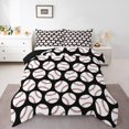 thumbnail image 2 of Erosebridal Ensemble de Literie Sports de Balle Couette Simple pour Enfants, Couette en Duvet Baseball, Décor Thème Sports, Réversible, 2 of 7