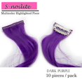 thumbnail image 4 of 10 Pcs/ensemble Mèches Multicolores à Clipser Extensions de Cheveux Postiche Cheveux Longs Raides Arc-en-Ciel, 4 of 6