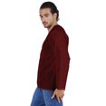 thumbnail image 4 of Atasi Kurta à Manches Longues pour Hommes en Coton Slub Uni à Col Rond Chemise Ethnique-6218, 4 of 7