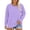 Light Purple, variant on Jindong Plus Size Neck T Shirts Women Long Sleeve Tops Casual Summer Tshirts Loose Fit Tee