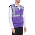 thumbnail image 3 of GOGO 5 Pockets High Visibility Safety Vest with Reflective Strips, Working Uniform Vest-NEON LIME-XL, 3 of 7