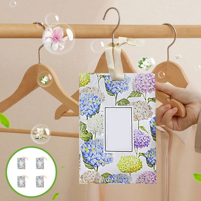 Sachets Sac Désodorisant Sachets d'Aromathérapie Garde-Robe de Voiture Vêtements Garde-Robe Parfums Longue Durée Lot de 4