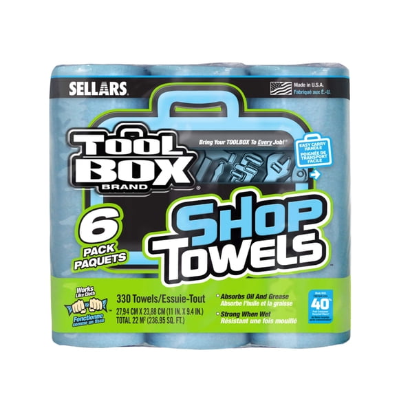 ToolBox Shop Towel, 6-pk