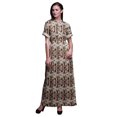 thumbnail image 1 of Bimba Rayon Abstract Tie-Dye Womens Printed Side Slit SummerDressLong Maxi Gown-Large, 1 of 6