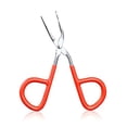 thumbnail image 2 of Trayknick Practical Flat Tip Eyebrow Tweezer Clamp Clipper Makeup Scissor Hair Removal Tool, 2 of 13