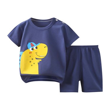 Summer Outfit Sets for Kids Clothes,Boys Outfit Sets,Children's Boy And Girl Fashion Casual Spring And Summer Children's Short Sleeved Top Shorts Pajamas Set Two-piece Set