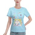 thumbnail image 1 of T-Shirt Basique à Manches Courtes pour Femmes Sailor Moon Lièvre Lunaire, 1 of 6