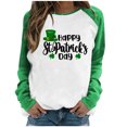thumbnail image 1 of QIPOPIQ T-Shirts à Manches Longues Col Rond pour Femmes T-Shirts de la Saint-Patrick T-Shirts Imprimés Trèfle de Printemps T-Shirt Vert Lucky T-Shirts de la Saint-Patrick Tunique Patchwork Offres de Vacances, 1 of 6
