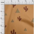 thumbnail image 2 of oneOone Rayon Brown Fabric Plant Cactus With Geometric Craft Projects Decor Fabric Printed By The Yard 56 Inch Wide, 2 of 4