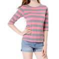 thumbnail image 1 of INSPIRE CHIC T-Shirt Décontracté Imprimé pour Femmes à Manches au Coude et Col Rond, 1 of 7