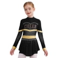 thumbnail image 1 of iiniim Enfants Filles Paillettes Uniforme de Cheerleading Tenue de Cheerleader Robe de Danse Scintillante Justaucorps Tenue de Performance de Danse Noir 10, 1 of 7