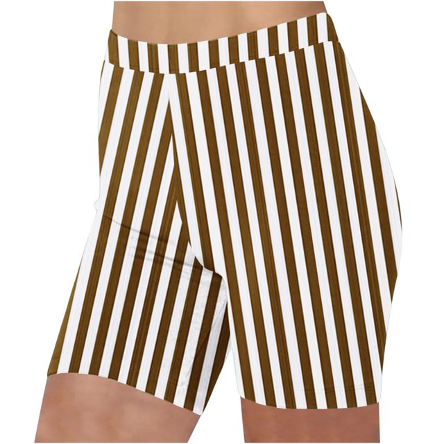 Plebaso Shorts pour Femmes 2025 Shorts de Plage à Rayures Taille Haute Mode Décontractée Leggings Courts pour Femmes