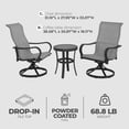 thumbnail image 2 of Four Seasons Courtyard Palermo 3 Piece Aluminum Bistro Chair and Table Set, 2 of 10