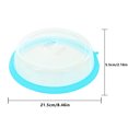 thumbnail image 4 of Oven Food Cover Plastic Microwave Oven Splatter Cover Bowl Splatter Lid Heat-resistant Heating Protector, Blue, 4 of 7