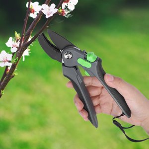 Loewten Pruning Shear,Garden Scissor,Steel Garden Scissor Labor-Saving Pruning Shears Fruit Tree Branches Pruning Shearing Tool