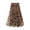 Khaki, variant on Jovati Women's Long Tulle Tutu Skirt with 3D Flower Embroidery, Solid Color High Waist Mesh Midi Swing Skirt