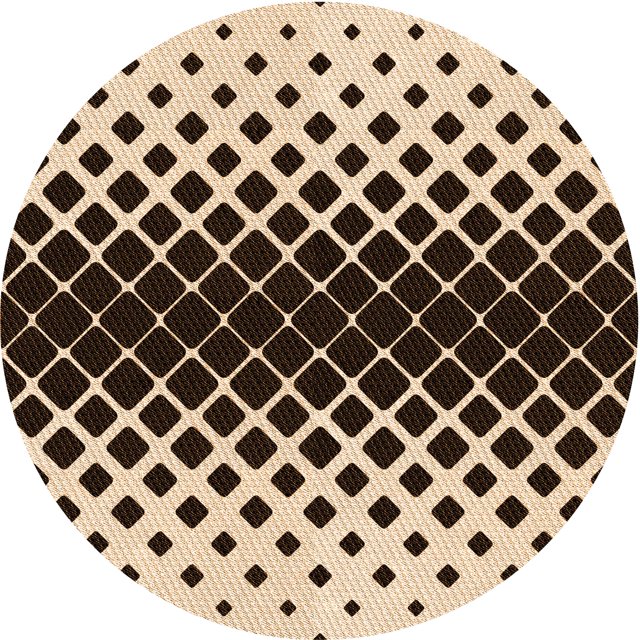 Ahgly Company Tapis d'Intérieur Ronds Transitionnels Lavables à la Machine, Pêche Profond Orange, 3 Pieds Rond