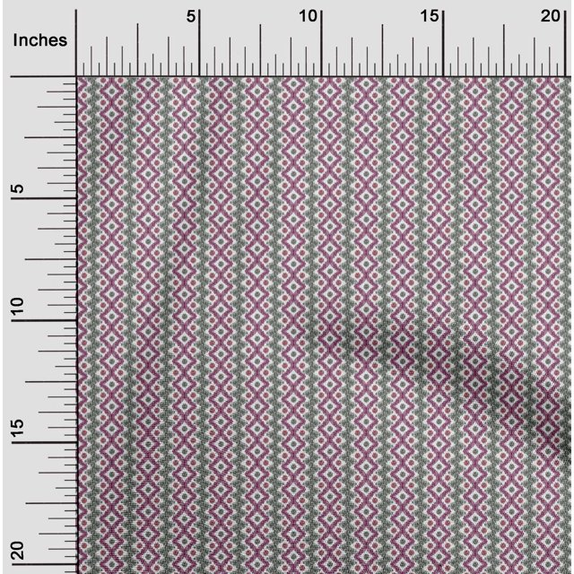 oneOone Viscose Jersey Fabric Diamond & Chevron Ikat Fabric Prints By Yard 60 Inch Wide