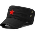 thumbnail image 1 of ORUYROP Vintage Fatigue Red Star Mao Army Military Hat, 1 of 3