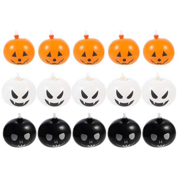 15pcs Creepy Pumpkin Balloons with Shining Lights for Halloween Birthday Party