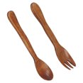 thumbnail image 4 of Ensemble de 2 Cuillères et Fourchettes en Bois Réutilisables pour Salade, Couverts de Cuisine Réutilisables pour Maison et Voyage, 4 of 14
