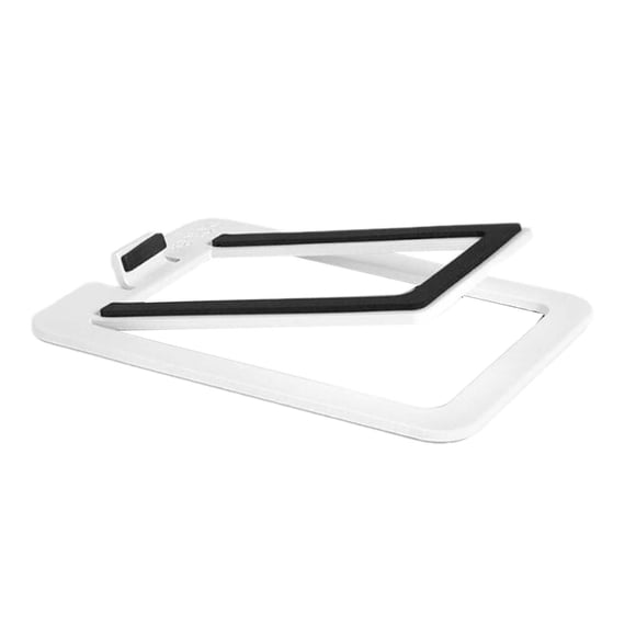 Miulika Desktop Speaker Stand 15.5cmx11.5cm Stable Parts for PC Speakers Office Home White