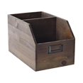 thumbnail image 1 of Cheung s FP-3763 Boîte de Rangement en Bois avec 2 Compartiments de Rangement et Emplacement pour Étiquettes, 1 of 1