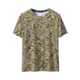 thumbnail image 4 of Ceisia T-Shirts à Col Rond pour Hommes à Imprimé Camouflage à Texture Croisée, Hauts Décontractés Extensibles et Respirants à Manches Courtes Cadeaux, 4 of 9
