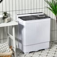 thumbnail image 3 of Costway 26lbs Portable Semi-automatic Washing Machine W/Built-in Drain Pump Grey, 3 of 10