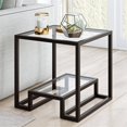 thumbnail image 2 of Henn&Hart 22" Table d'Appoint en Métal Bronze Noirci/verre, 2 of 8