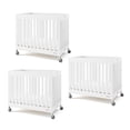 thumbnail image 1 of Foundations Boutique Compact Folding Crib 3 Pack for Hotels, White, 1 of 7