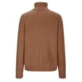 thumbnail image 3 of VgaVtl Pullover Womens Oversized Sweater High Neck Long Sleeve Womens Sweaters Knitted Warm Solid Color Brown Sweaters, 3 of 5