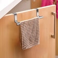 thumbnail image 1 of Tyidzon Stainless Steel Towel Rack Kitchen Bathroom Towel Hanging Bar Cabinet Door Back Hanging Rack, 1 of 2