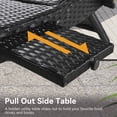 thumbnail image 3 of MODERNLUXE 80" Wicker Outdoor Chaise Lounge Chair Set of 2, Patio Rattan Reclining Chair with 4-Position Adjustable Back & Pull-out Side Table,Pool Lounge Chairs for Garden Beach Patio Poolside & Deck, 3 of 10