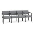 thumbnail image 1 of Fauteuil de Réception en Acier Lenox pour Salle d'Attente, 4 Places / Acier Charbon / Gris, 1 of 5