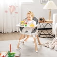thumbnail image 2 of Costway 6-in-1 Convertible Wooden Baby Highchair Infant Feeding Chair with Removable Tray, 2 of 9