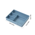 thumbnail image 3 of YIMWNYI Multi-compartment Desk Organizer Stackable Office Storage Box Thickened Plastic Desktop Tidier For Home Office Organization (Pink, White, Blue), 3 of 6