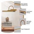 thumbnail image 4 of Led Rechargeable Wall Lamp, Modern Remote Control 3color Dimming Gold Bathroom Mirror Light, Aluminum Picture Lights For Hotel ,Adjustable Lighting Angle, 4 of 7