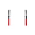 thumbnail image 2 of ZLight 2 Pieces Drum Brush Practicing Prop High-carbon Steel Firm Structure Cajon Stick Professional Instrument Supplies Sticks Red 2Set, 2 of 6