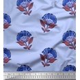 thumbnail image 1 of Soimoi Velvet Fabric Leaves & Floral Block Decor Fabric Printed Yard 58 Inch Wide, 1 of 3
