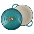 thumbnail image 2 of 3.5 Litre Kitchen Star Cast Iron Dutch Oven 24cm, TEAL, 2 of 6