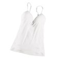 thumbnail image 3 of TISHITA Womens Adjustable Strap Built In Bra Tank Tops Camisole M White, 3 of 8