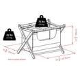 thumbnail image 2 of Winsome Dora Luggage Rack with Fabric Basket, Espresso, 2 of 6