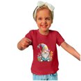 thumbnail image 2 of Penkiiy T-Shirts de Pâques pour Enfants Tout-Petits Garçons Filles Mode Mignon Imprimé Nain de Pâques Col Rond Imprimé Manches Courtes Haut 7 Ans Rouge, 2 of 4