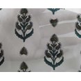 thumbnail image 4 of oneOone Georgette Viscose Fabric Leaves & Paisley Block Print Fabric BTY 42 Inch Wide, 4 of 4