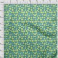 thumbnail image 4 of oneOone Viscose Jersey Turquoise Blue Fabric Lemon Craft Projects Decor Fabric Printed By The Yard 60 Inch Wide, 4 of 4