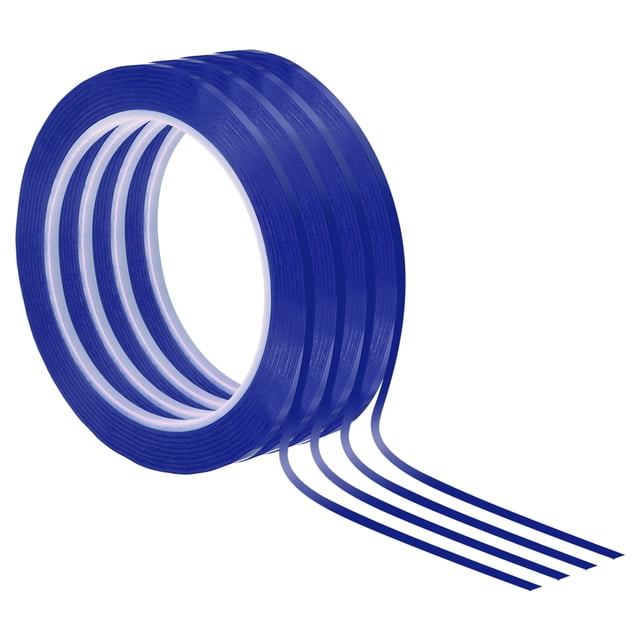 Unique Bargains Ruban pour Tableau Blanc 1/8 Pieds Mince Effaçable à Sec, Bleu, Lot de 4